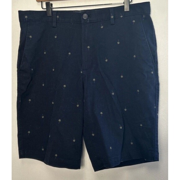 Banana Republic Other - Banana Republic Shorts Mens 34 Blue Chino Flat Front Emerson Palm Tree Casual